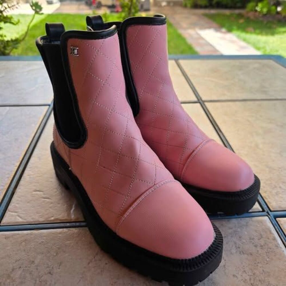 Sam Edelman Lucianna Quilt Moto Boots Kids Size 4